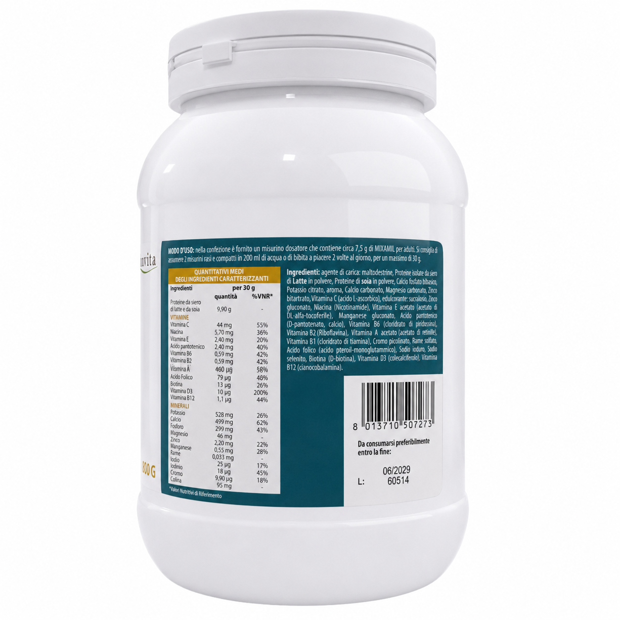lonvita mixamil proteine per adulti 800g