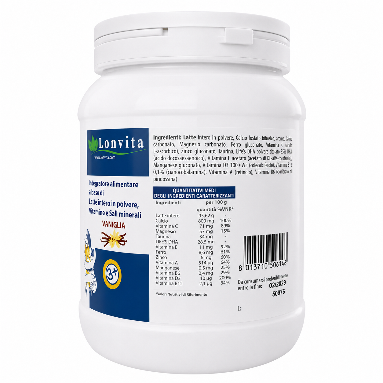 lonvita mixamil latte studenti 800g