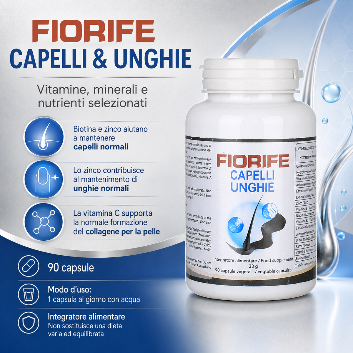 Fiorife Capelli e Unghie - benefici e modo d'uso