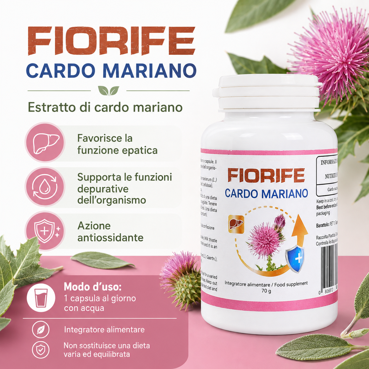 Fiorife Cardo Mariano - benefici e modo d'uso