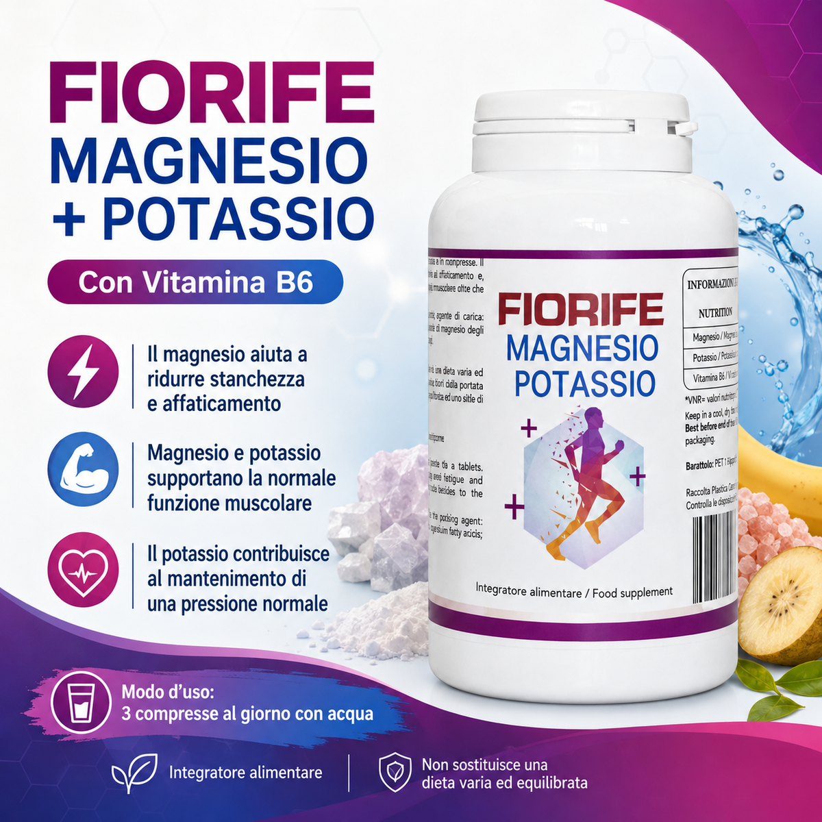 Fiorife Magnesio Potassio - benefici e modo d'uso