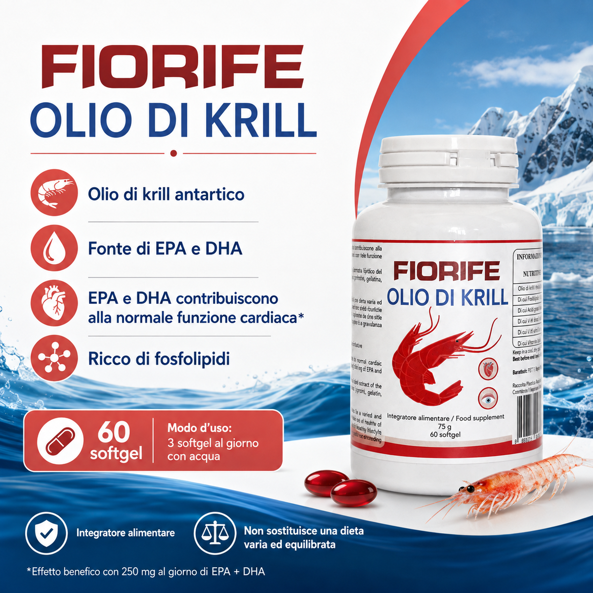 Fiorife Olio di Krill - caratteristiche e modo d'uso