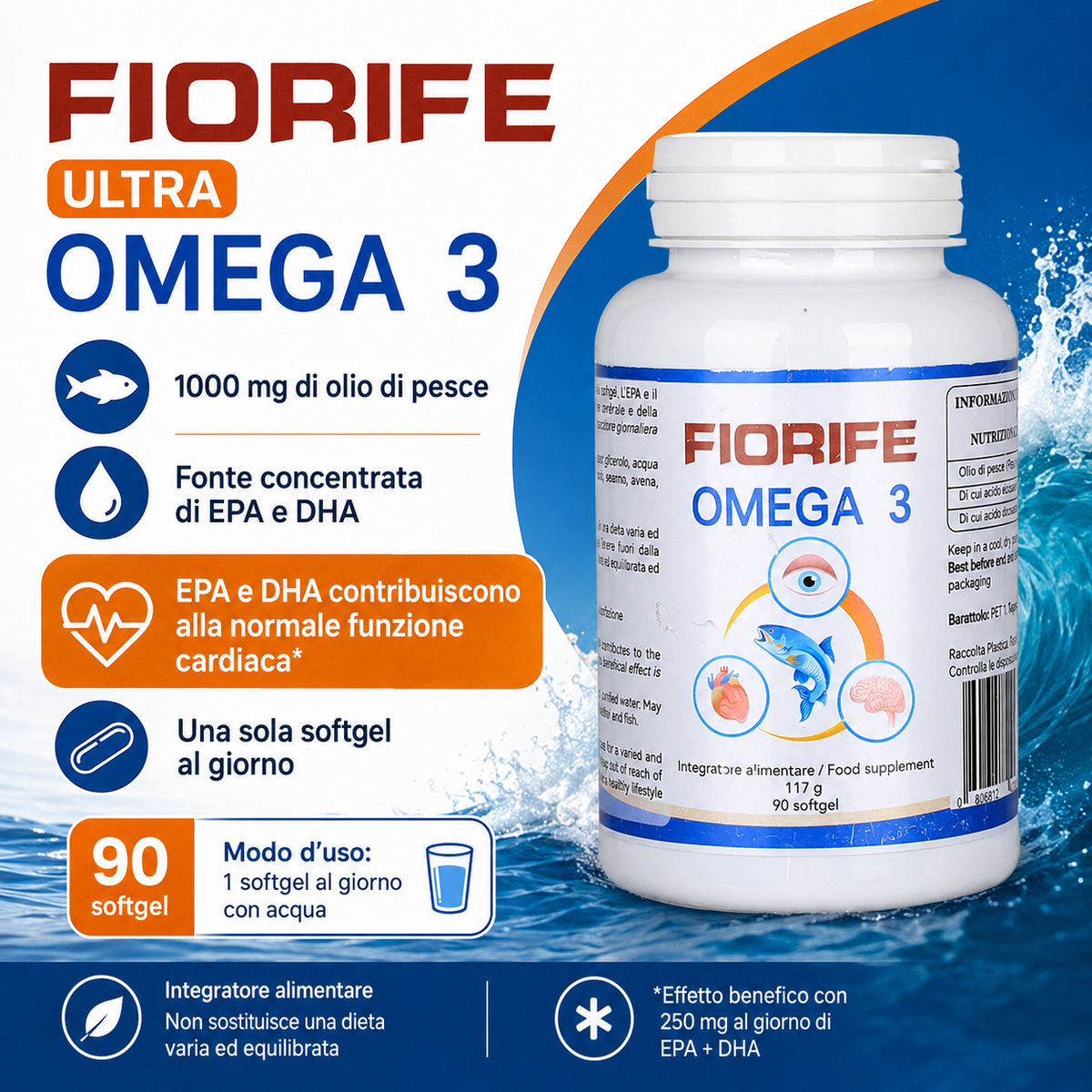 Fiorife Ultra Omega 3 - benefici e modo d'uso