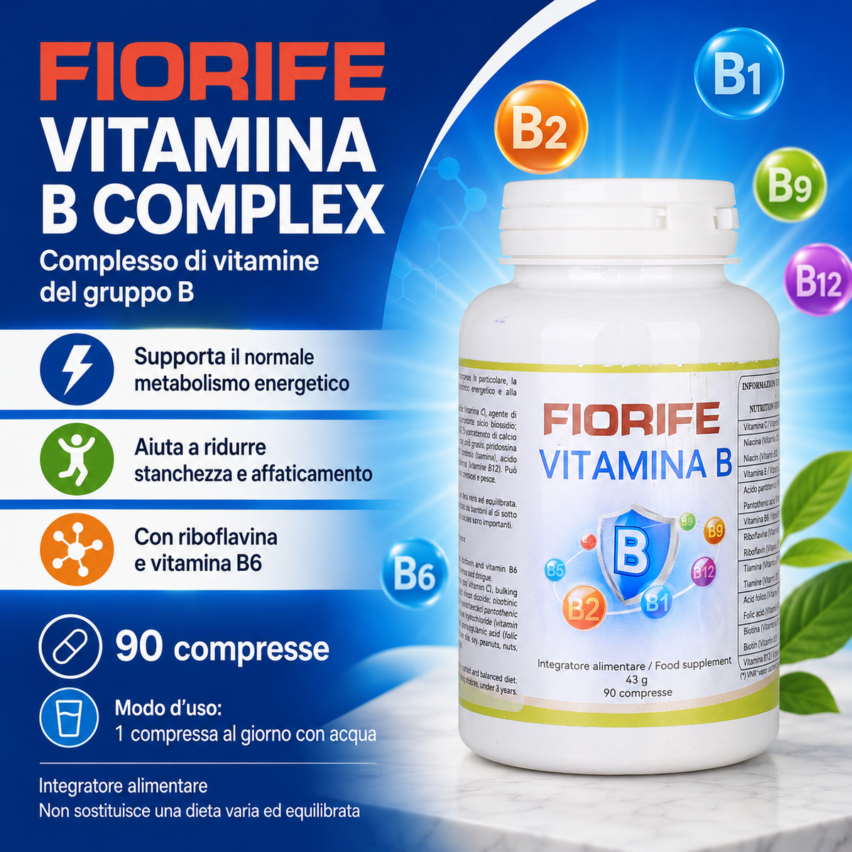 Fiorife Vitamina B Complex - benefici e modo d'uso