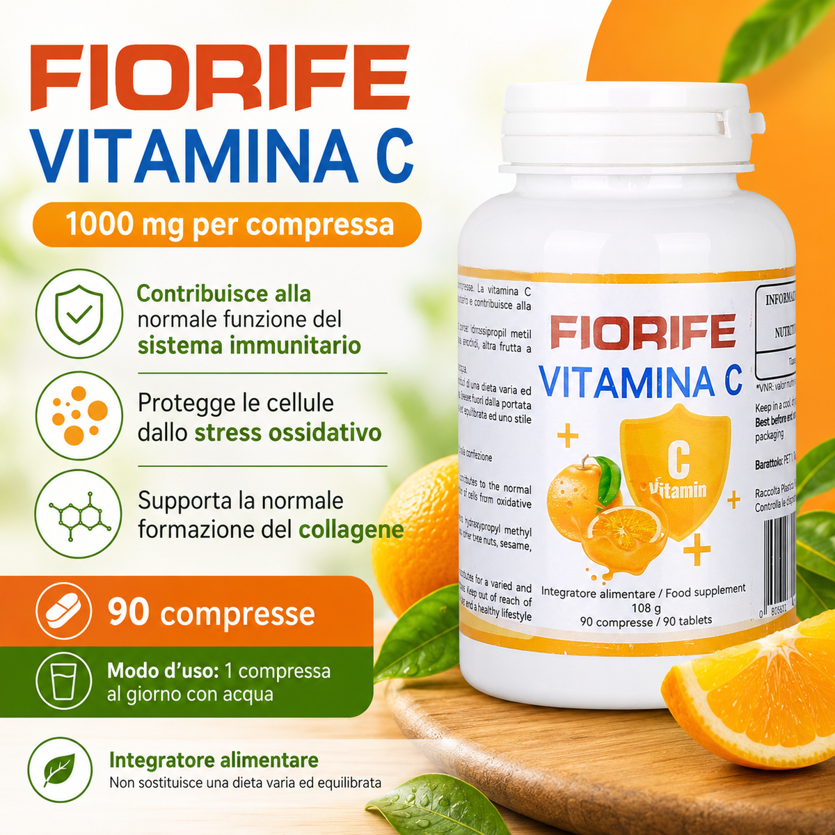Fiorife Vitamina C - benefici e modo d'uso
